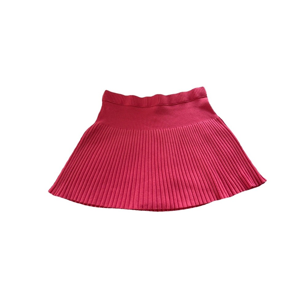 Aerie Take Charge Women’s Wool Blend Sweater Skirt Pink Punch Ribbed Large NWT